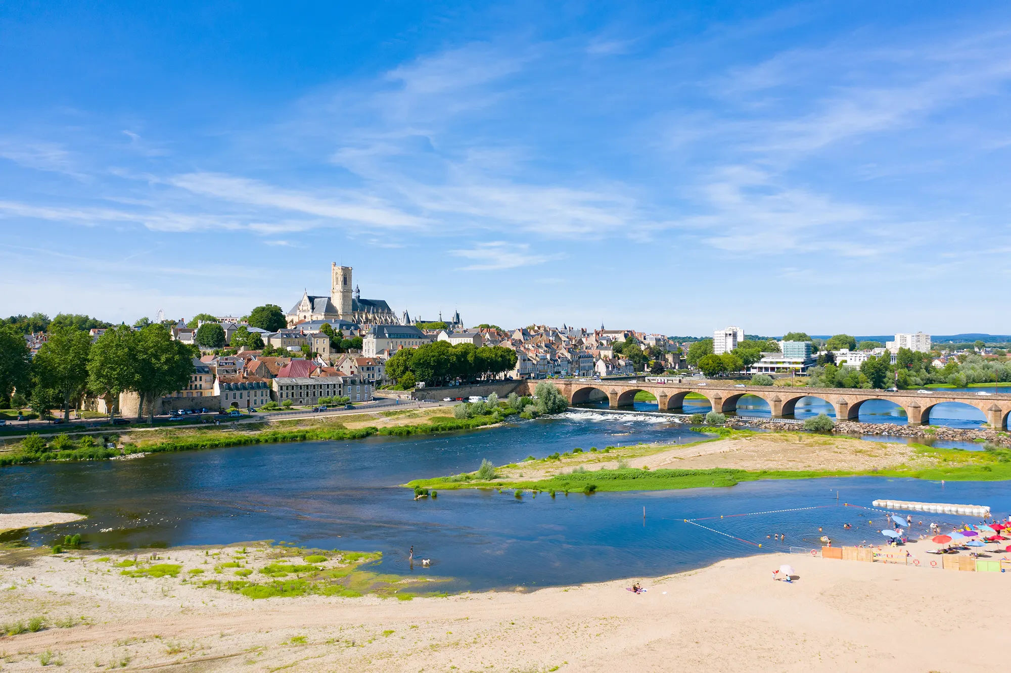 vue drone sur la Nievre